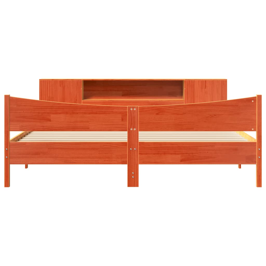 vidaXL Bed Frame without Mattress Wax Brown 180x200 cm Super King Solid Wood Pine