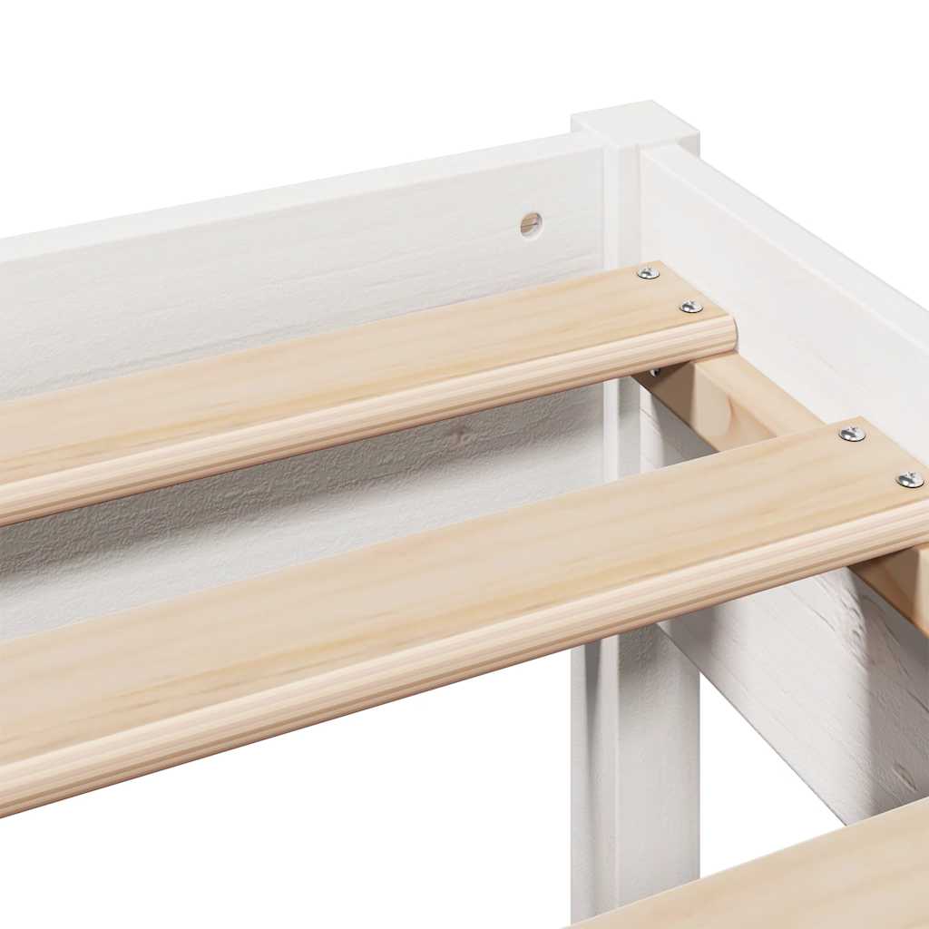 vidaXL Bed Frame without Mattress White 140x200 cm Solid Wood Pine
