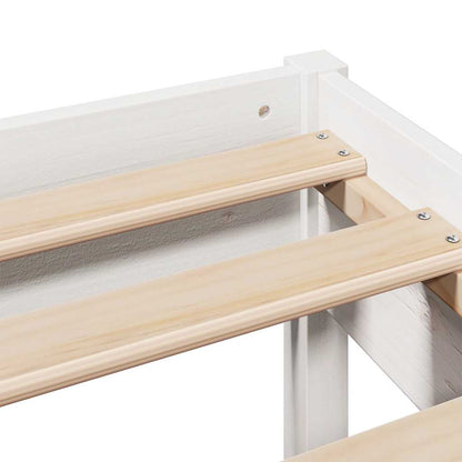 vidaXL Bed Frame without Mattress White 140x200 cm Solid Wood Pine