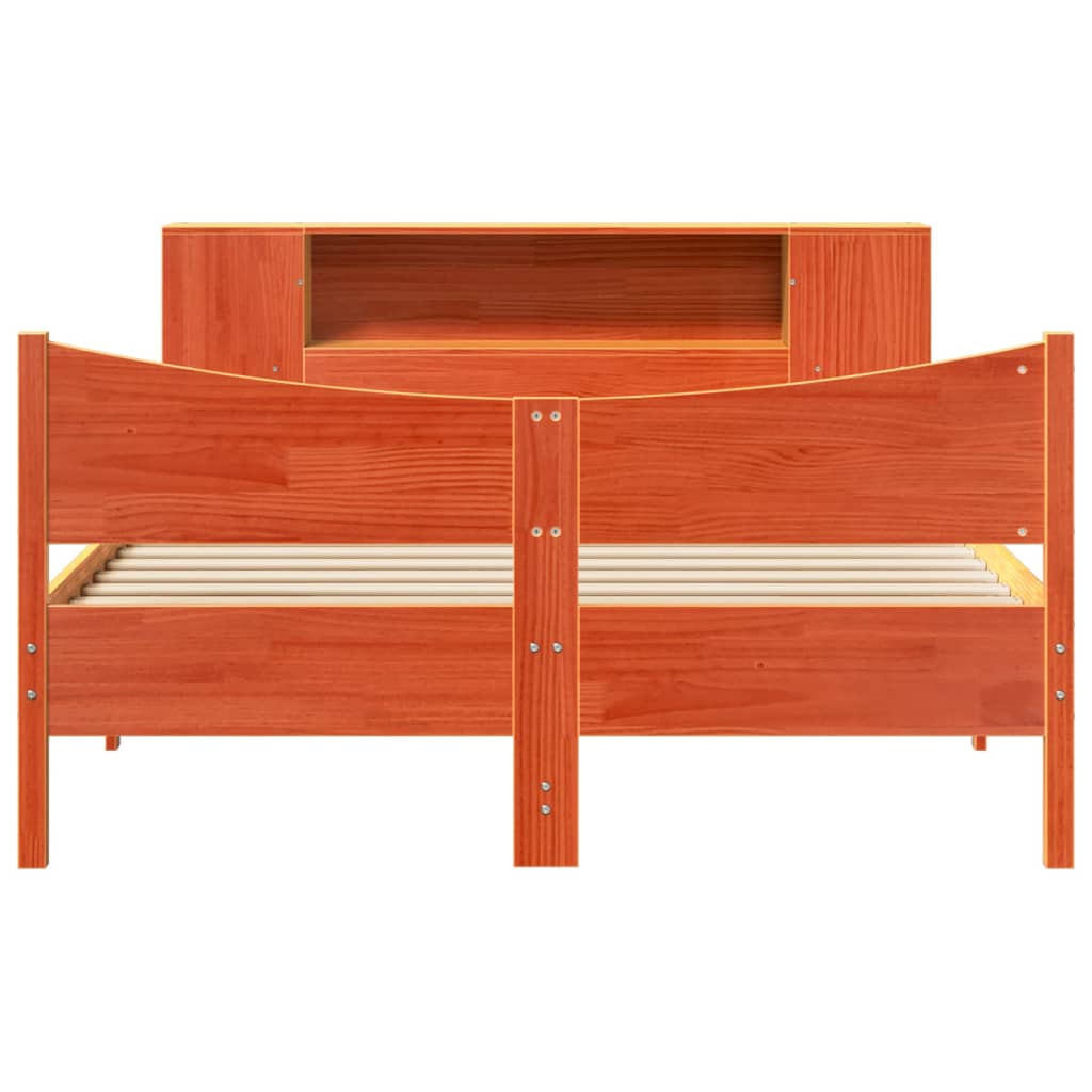 vidaXL Bed Frame without Mattress Wax Brown 140x200 cm Solid Wood Pine