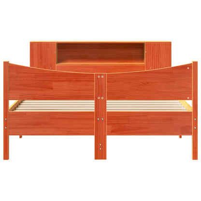 vidaXL Bed Frame without Mattress Wax Brown 140x200 cm Solid Wood Pine