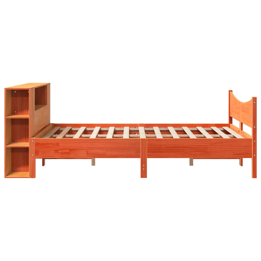 vidaXL Bed Frame without Mattress Wax Brown 140x200 cm Solid Wood Pine