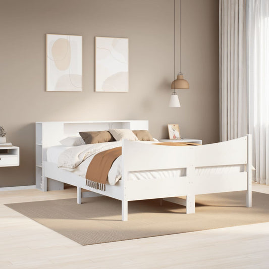 vidaXL Bed Frame without Mattress White 120x200 cm Solid Wood Pine