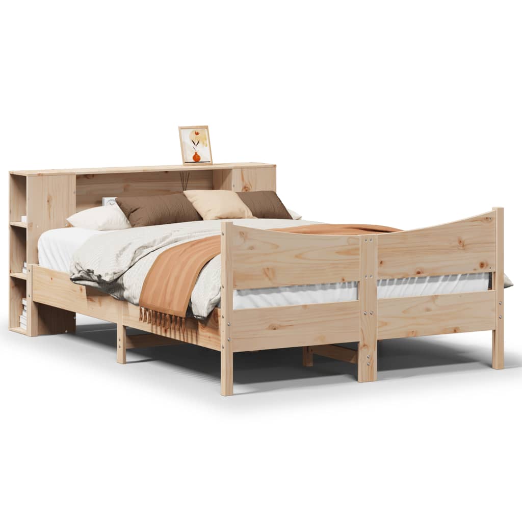 vidaXL Bed Frame without Mattress 135x190 cm Double Solid Wood Pine