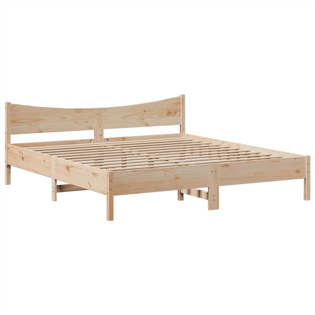 vidaXL Bed Frame without Mattress 180x200 cm Super King Solid Wood Pine