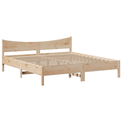 vidaXL Bed Frame without Mattress 180x200 cm Super King Solid Wood Pine