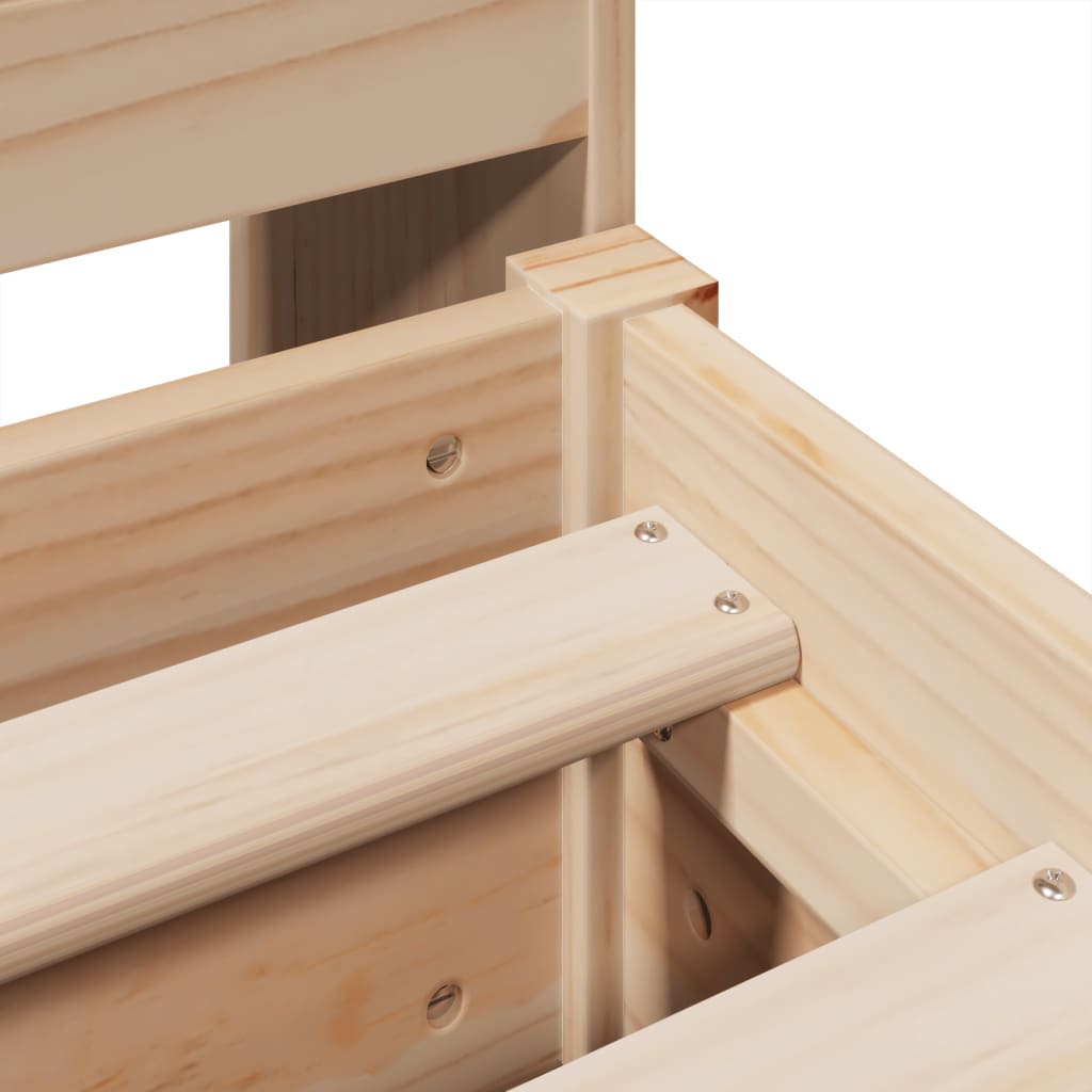 vidaXL Bed Frame without Mattress 180x200 cm Super King Solid Wood Pine