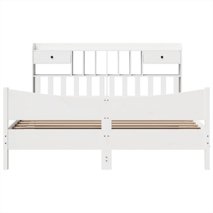 vidaXL Bed Frame without Mattress White 180x200 cm Super King Solid Wood Pine