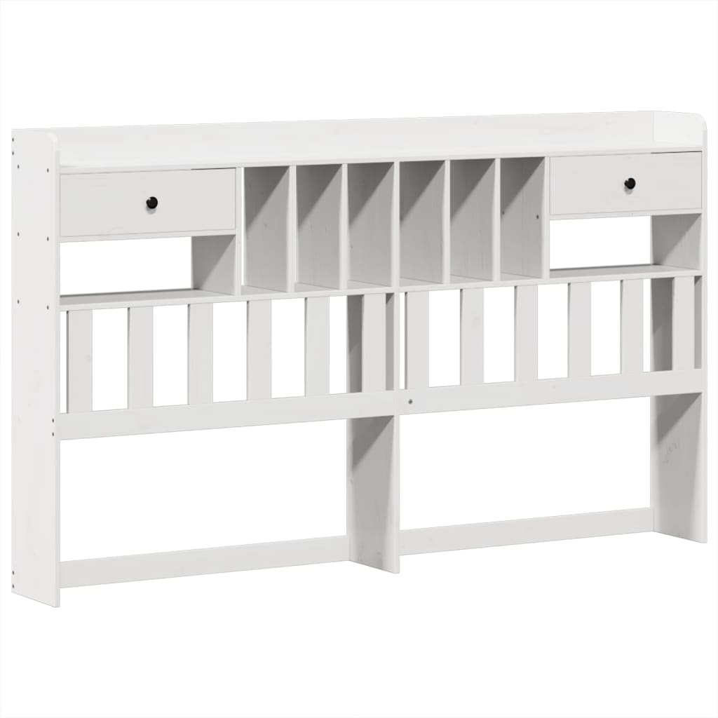 vidaXL Bed Frame without Mattress White 180x200 cm Super King Solid Wood Pine
