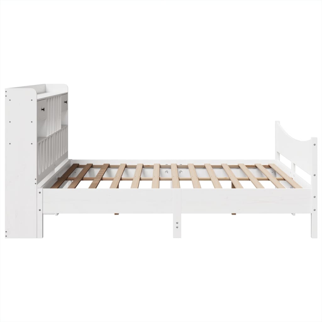 vidaXL Bed Frame without Mattress White 180x200 cm Super King Solid Wood Pine
