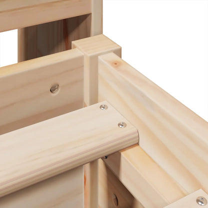 vidaXL Bed Frame without Mattress 135x190 cm Double Solid Wood Pine