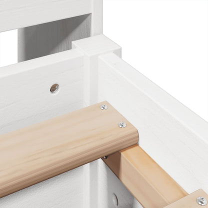 vidaXL Bed Frame without Mattress White 135x190 cm Double Solid Wood Pine