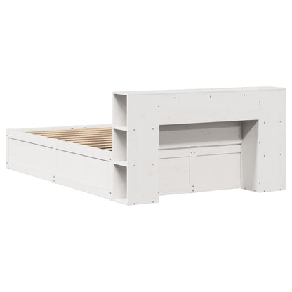 vidaXL Bed Frame without Mattress White 140x190 cm Solid Wood Pine