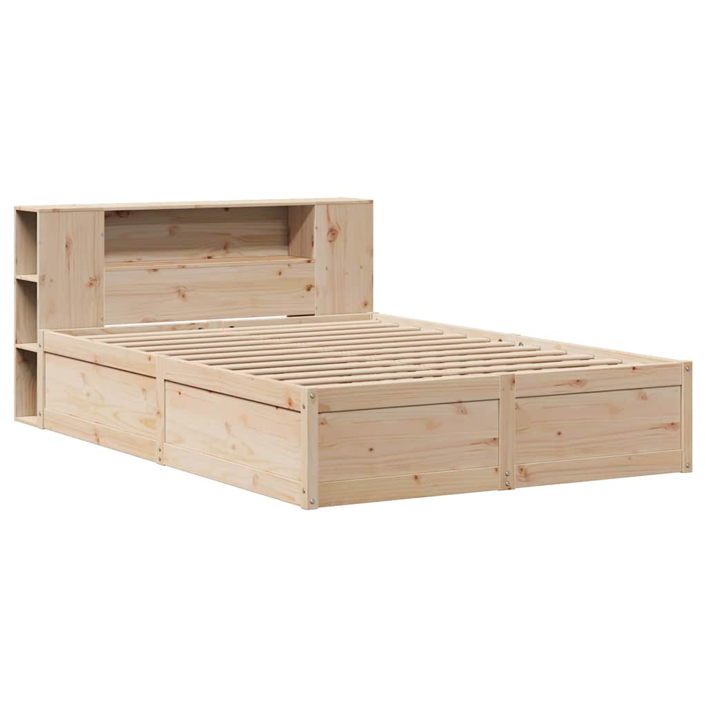vidaXL Bed Frame without Mattress 135x190 cm Double Solid Wood Pine