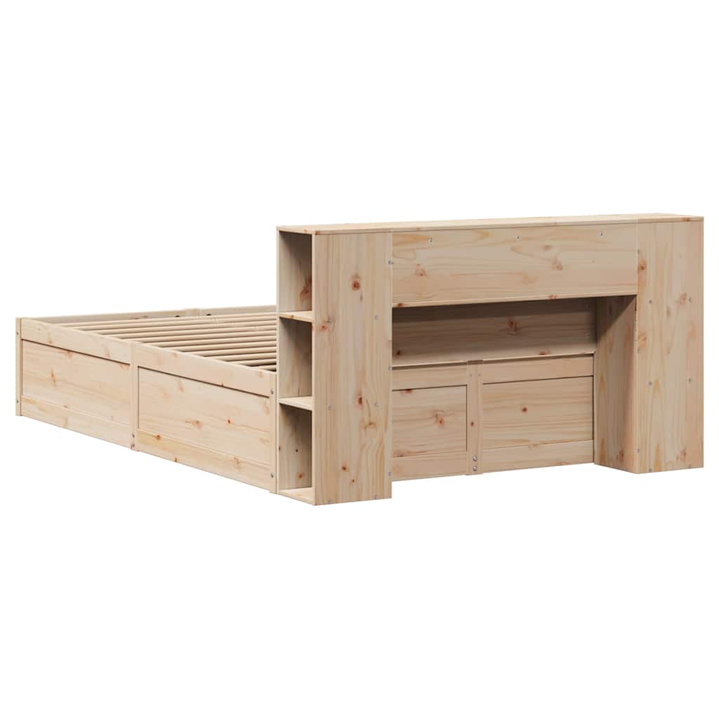 vidaXL Bed Frame without Mattress 135x190 cm Double Solid Wood Pine