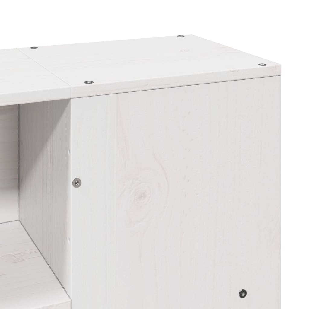 vidaXL Bed Frame without Mattress White 135x190 cm Double Solid Wood Pine