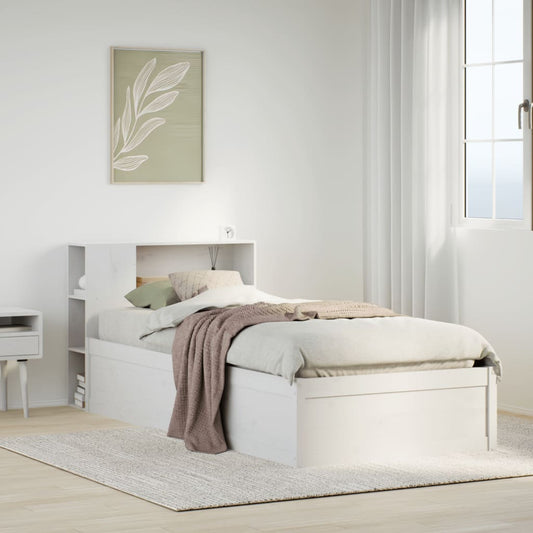 vidaXL Bed Frame without Mattress White 90x200 cm Solid Wood Pine