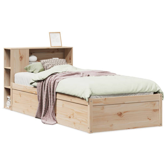 vidaXL Bed Frame without Mattress 75x190 cm Small Single Solid Wood Pine