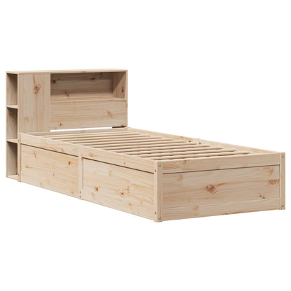 vidaXL Bed Frame without Mattress 75x190 cm Small Single Solid Wood Pine