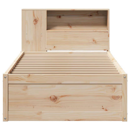 vidaXL Bed Frame without Mattress 75x190 cm Small Single Solid Wood Pine