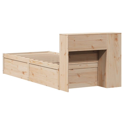 vidaXL Bed Frame without Mattress 75x190 cm Small Single Solid Wood Pine