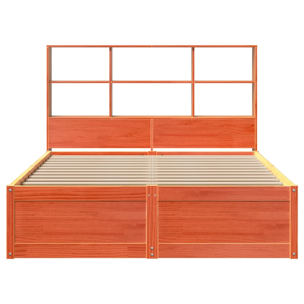 vidaXL Bed Frame without Mattress Wax Brown 160x200 cm Solid Wood Pine