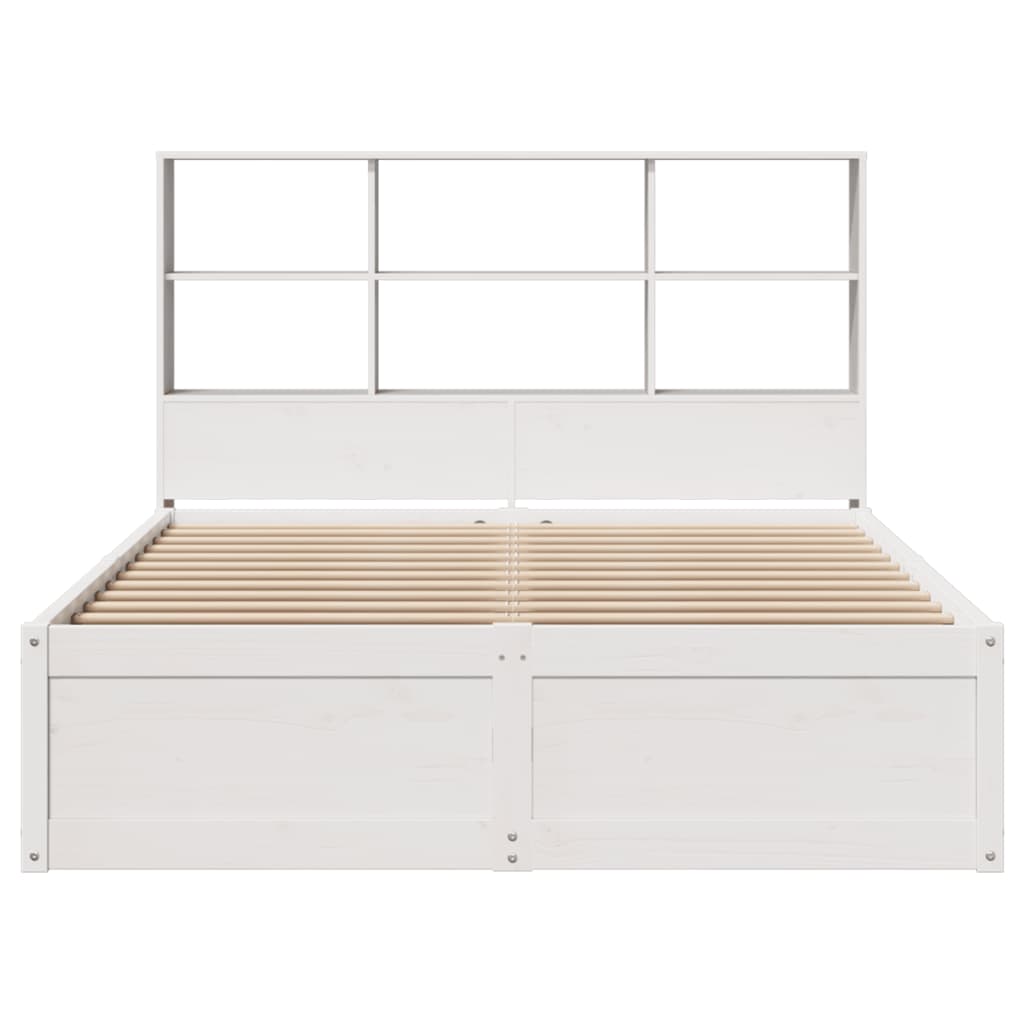 vidaXL Bed Frame without Mattress White 140x190 cm Solid Wood Pine