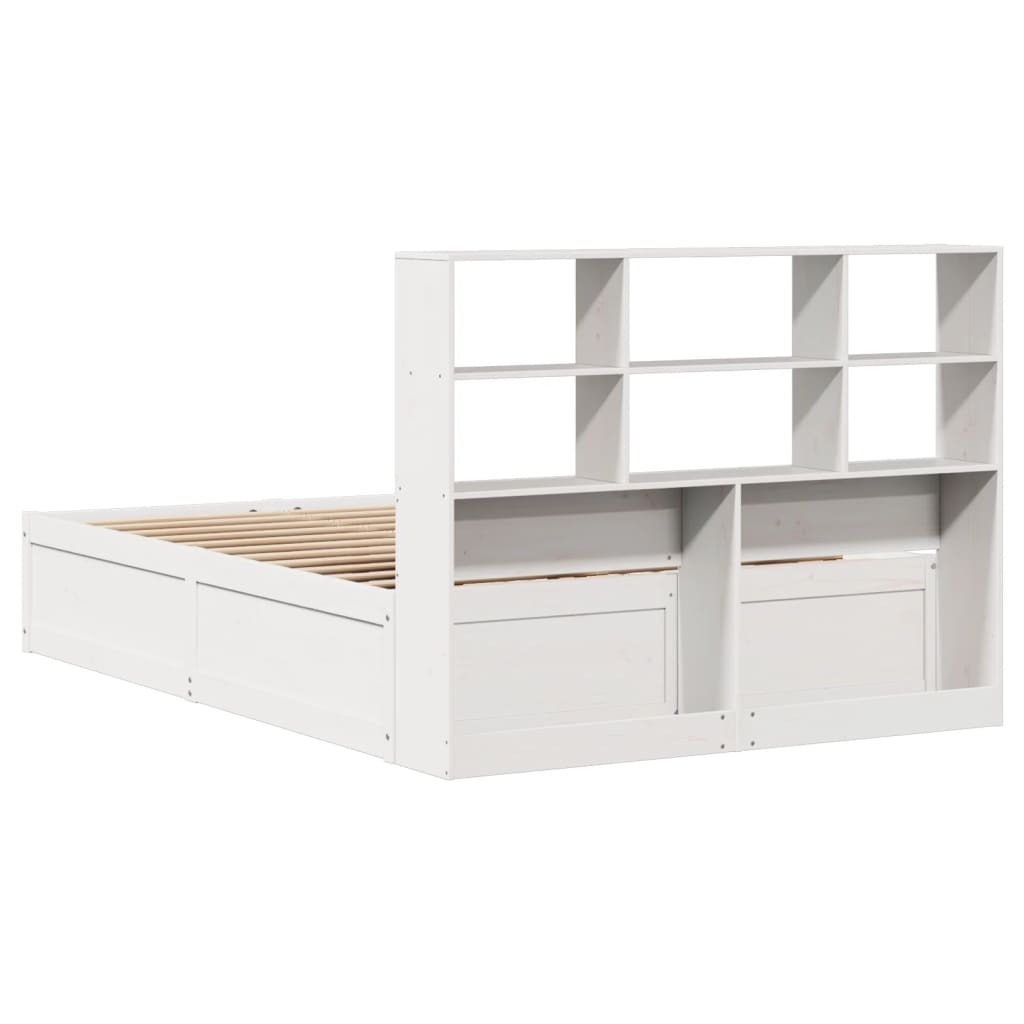 vidaXL Bed Frame without Mattress White 140x190 cm Solid Wood Pine