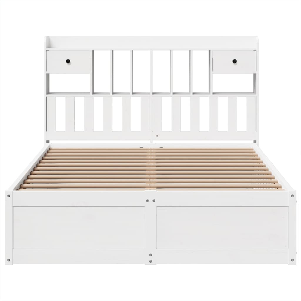 vidaXL Bed Frame without Mattress White 160x200 cm Solid Wood Pine