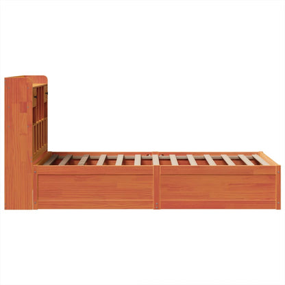 vidaXL Bed Frame without Mattress Wax Brown 100x200 cm Solid Wood Pine
