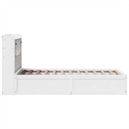 vidaXL Bed Frame without Mattress White 90x200 cm Solid Wood Pine