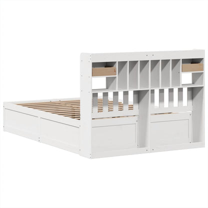 vidaXL Bed Frame without Mattress White 140x190 cm Solid Wood Pine