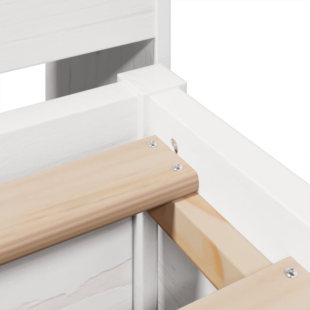 vidaXL Bed Frame without Mattress White 140x190 cm Solid Wood Pine