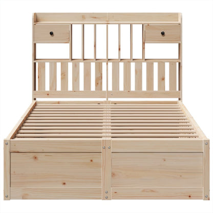 vidaXL Bed Frame without Mattress 135x190 cm Double Solid Wood Pine