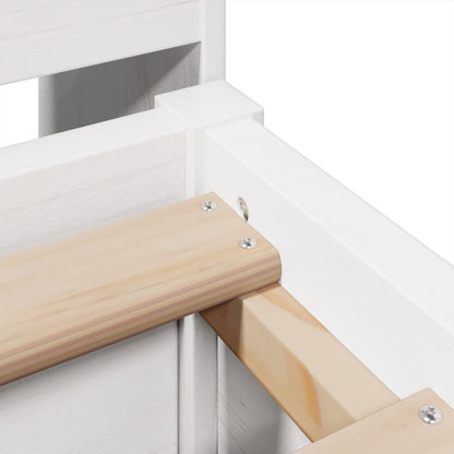vidaXL Bed Frame without Mattress White 135x190 cm Double Solid Wood Pine