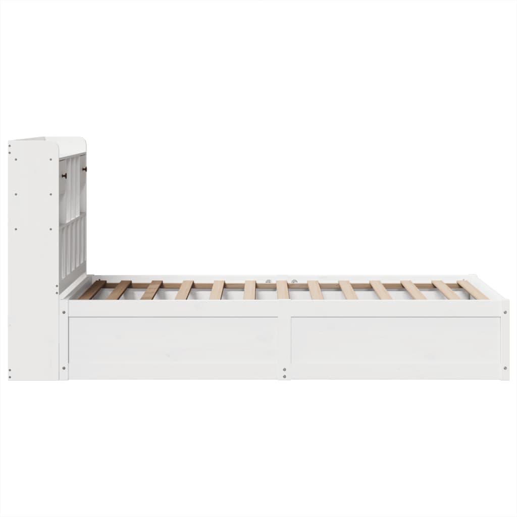 vidaXL Bed Frame without Mattress White 90x190 cm Single Solid Wood Pine