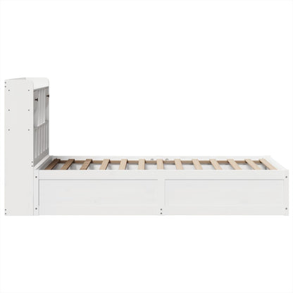 vidaXL Bed Frame without Mattress White 90x190 cm Single Solid Wood Pine