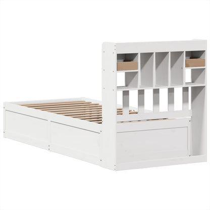 vidaXL Bed Frame without Mattress White 90x190 cm Single Solid Wood Pine