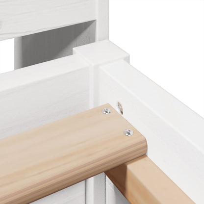 vidaXL Bed Frame without Mattress White 90x190 cm Single Solid Wood Pine