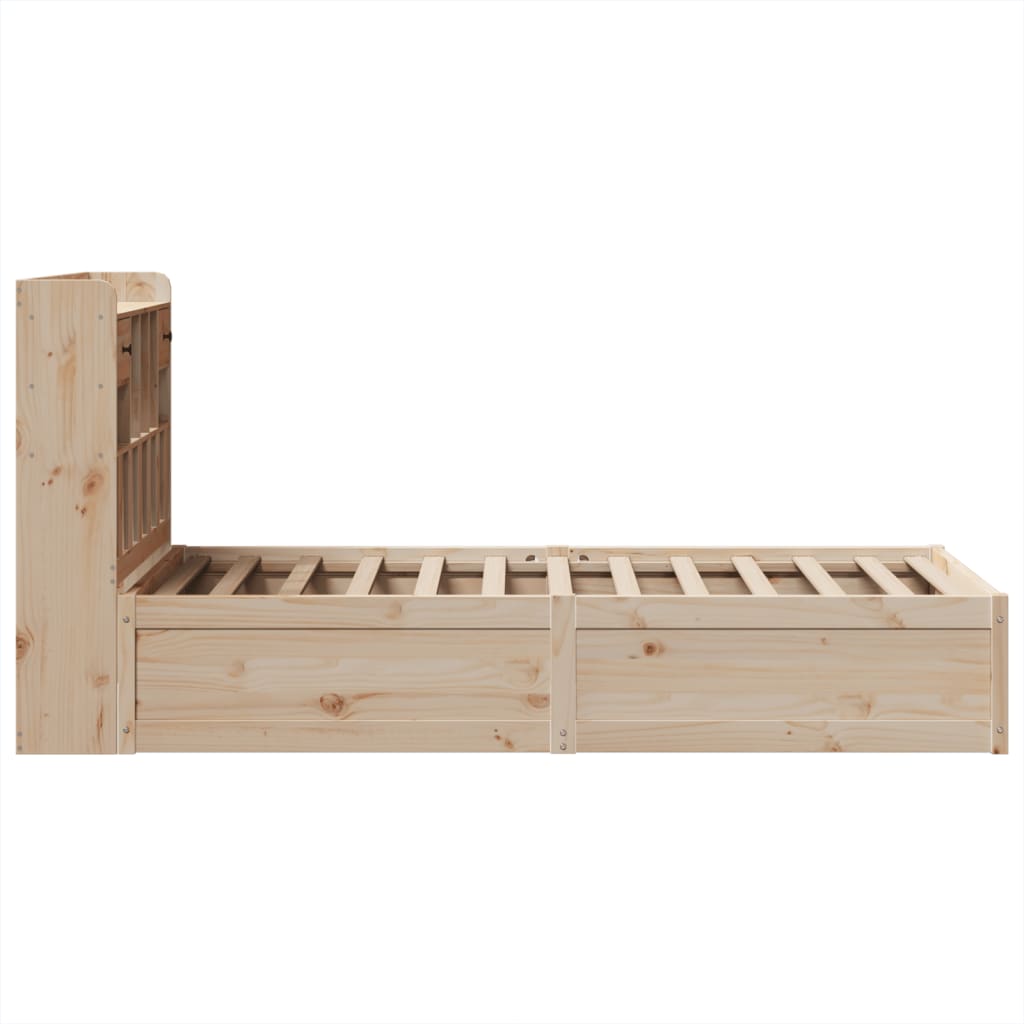 vidaXL Bed Frame without Mattress 75x190 cm Small Single Solid Wood Pine