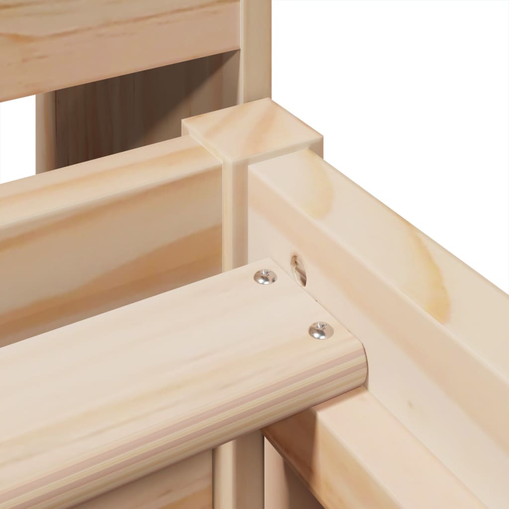 vidaXL Bed Frame without Mattress 75x190 cm Small Single Solid Wood Pine