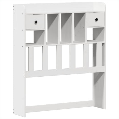 vidaXL Bed Frame without Mattress White 75x190 cm Small Single Solid Wood Pine