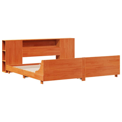 vidaXL Bed Frame without Mattress Wax Brown 180x200 cm Super King Solid Wood Pine