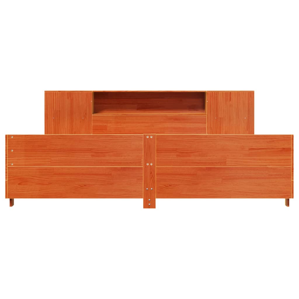 vidaXL Bed Frame without Mattress Wax Brown 180x200 cm Super King Solid Wood Pine