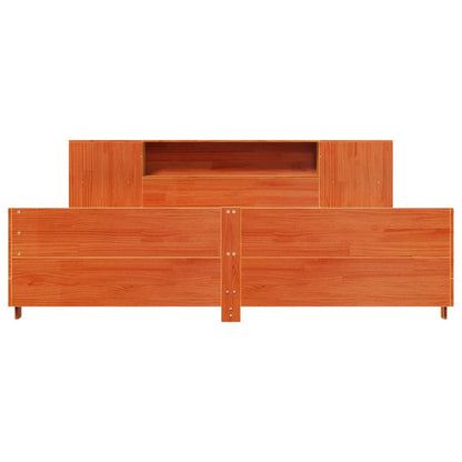 vidaXL Bed Frame without Mattress Wax Brown 180x200 cm Super King Solid Wood Pine