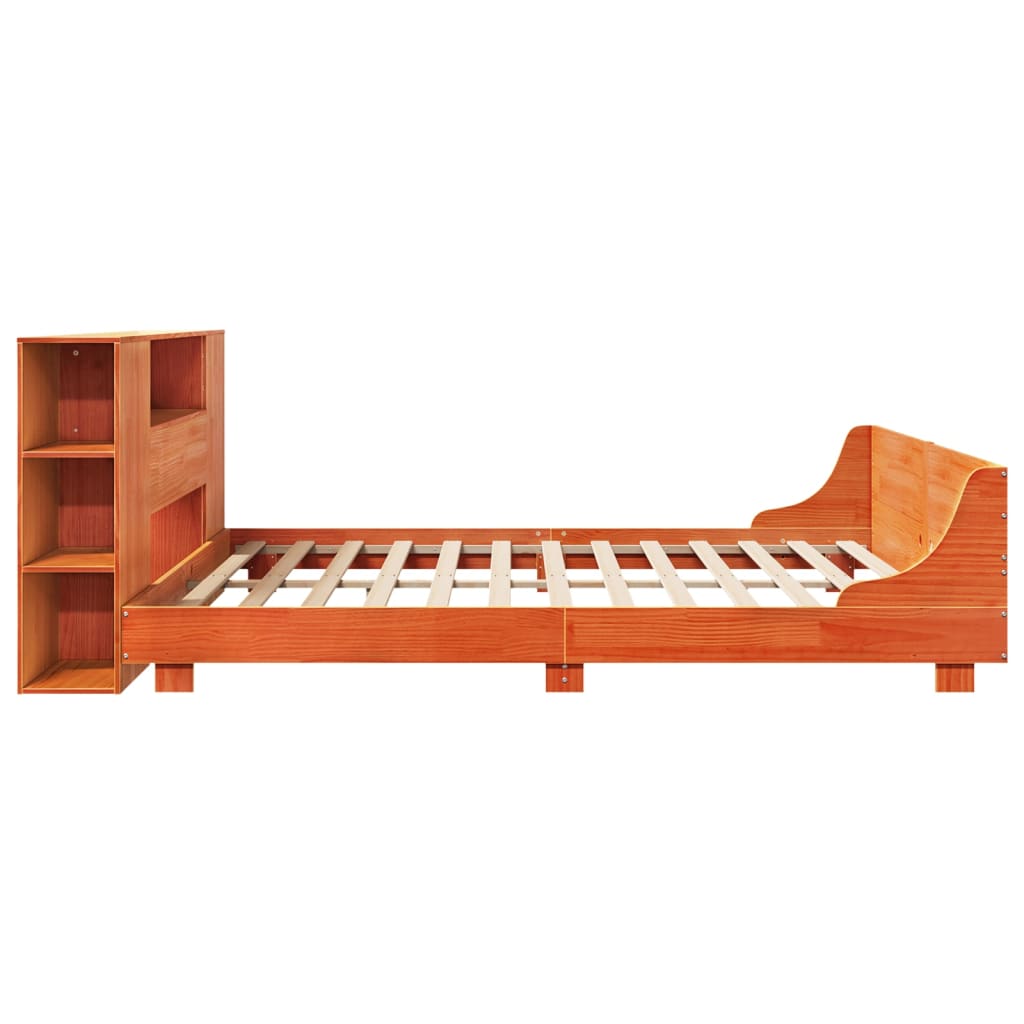 vidaXL Bed Frame without Mattress Wax Brown 180x200 cm Super King Solid Wood Pine