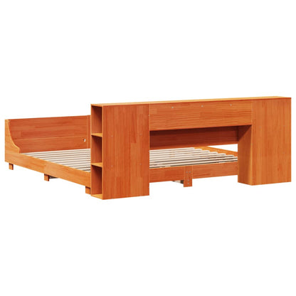 vidaXL Bed Frame without Mattress Wax Brown 180x200 cm Super King Solid Wood Pine