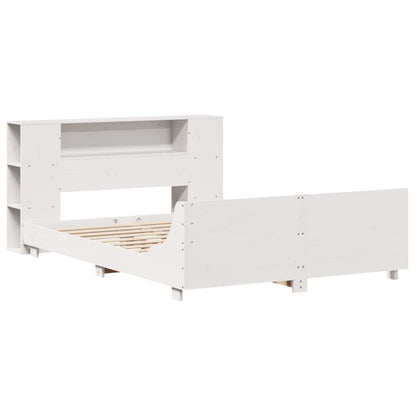 vidaXL Bed Frame without Mattress White 140x190 cm Solid Wood Pine