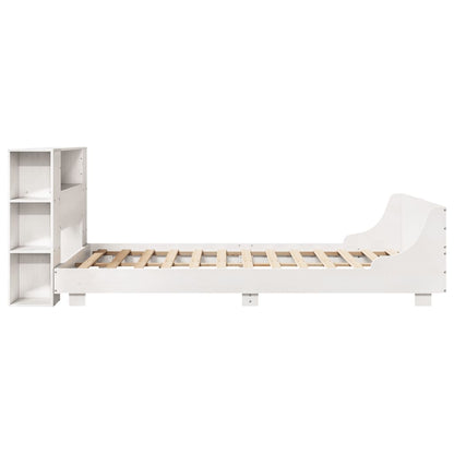 vidaXL Bed Frame without Mattress White 140x190 cm Solid Wood Pine