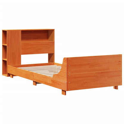 vidaXL Bed Frame without Mattress Wax Brown 100x200 cm Solid Wood Pine
